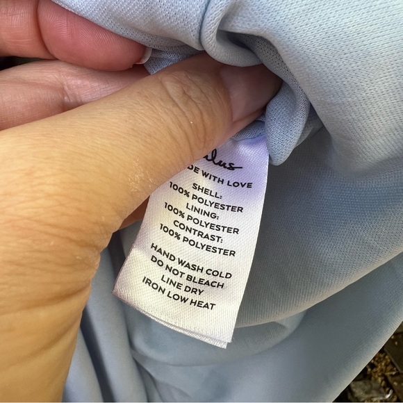 🌿 Periwinkle Light Blue Floral Organza Trumpet Ruffle Maxi Dress 🌿 - Picture 11 of 12